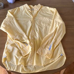 Men’s j.Crew, dress shirt, yellow and white, size large, neck 16-16.5